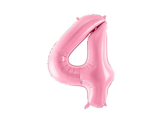Number 4 Foil Balloon Pink 86cm - Confetti Party Store Balloons Limassol