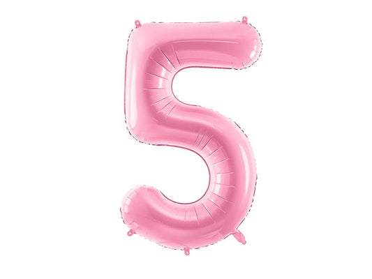 Number 5 Foil Balloon Pink 86cm - Confetti Party Store Balloons Limassol