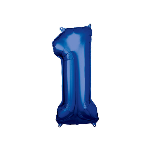 Number 1 Foil Balloon Dark Blue 86cm - Confetti Party Store Balloons Limassol