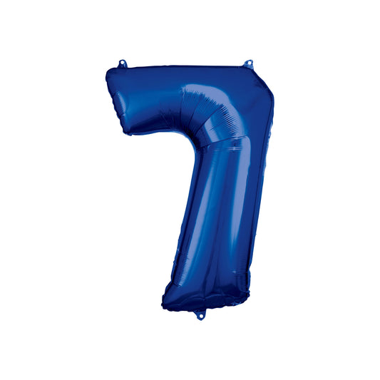 Number 7 Foil Balloon Dark Blue 86cm - Confetti Party Store Balloons Limassol