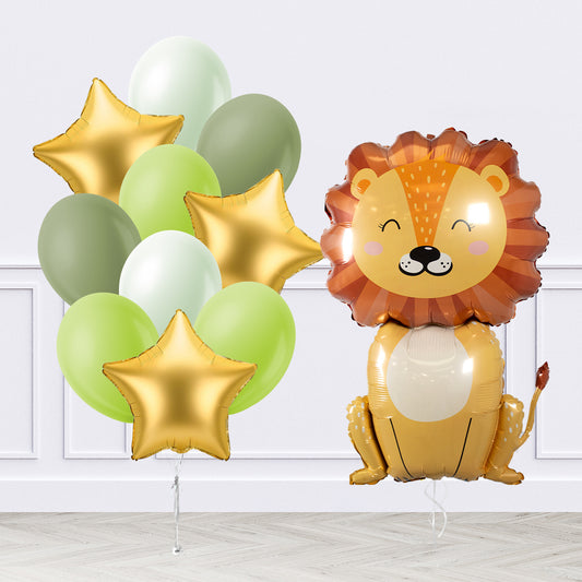 Jungle King Lion Inflated Balloon Package