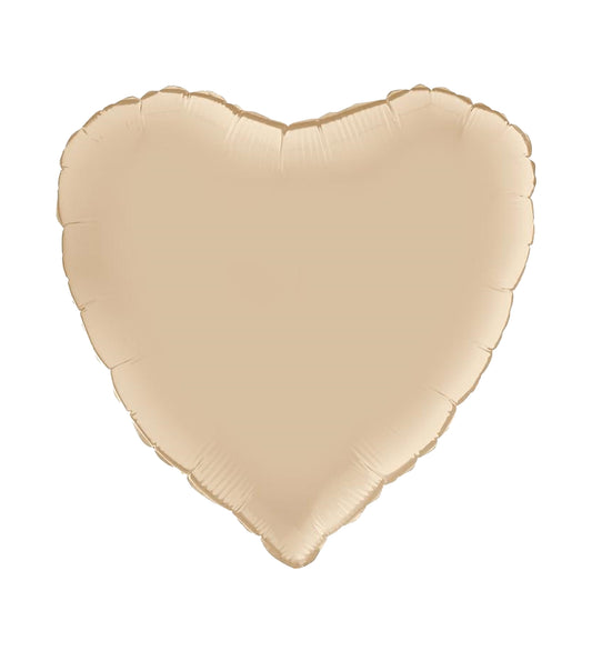 Heart Satin Cream Foil Balloon 46cm