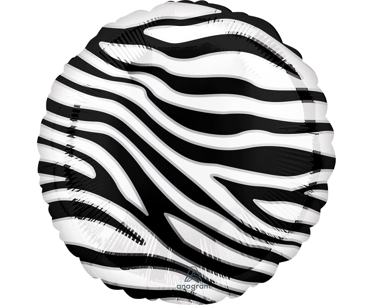 Zebra Print Animalz foil balloon 46 cm - Confetti Party Store Balloons Limassol